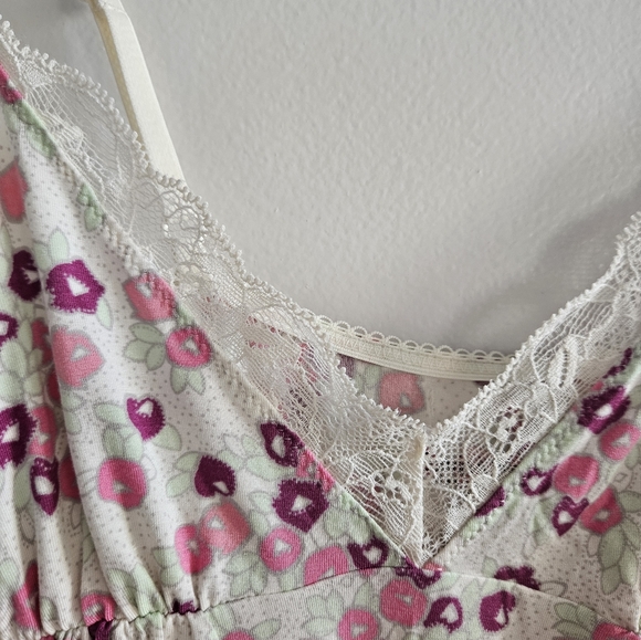NWOT Calvin Klein floral size S/P cami sleep dress chemise with lace trim! - Picture 2 of 6